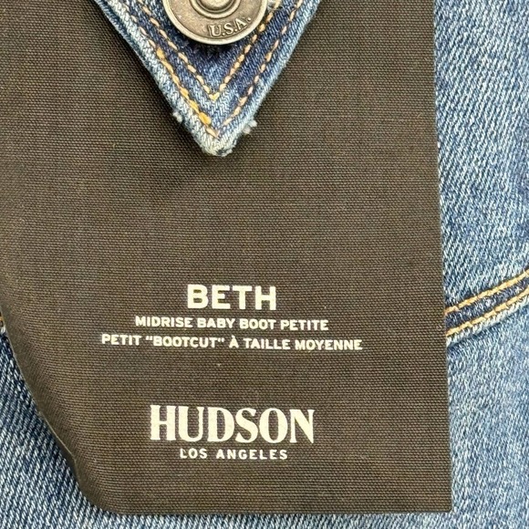 Hudson Beth Mid-Rise Baby Bootcut Jeans Size 27 NWT - Picture 11 of 14